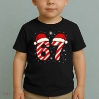 Viral 67 Candy Canes Santa 6-7 Christmas Funny Toddler T-Shirt thumb 2
