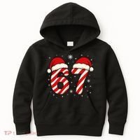 Viral 67 Candy Canes Santa 6-7 Christmas Funny Kids Hoodie thumb 0