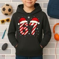 Viral 67 Candy Canes Santa 6-7 Christmas Funny Kids Hoodie thumb 2