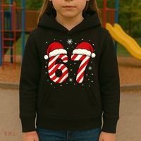 Viral 67 Candy Canes Santa 6-7 Christmas Funny Kids Hoodie thumb 3