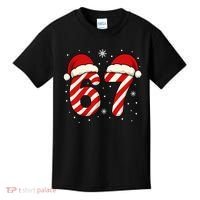 Viral 67 Candy Canes Santa 6-7 Christmas Funny Kids T-Shirt thumb 0