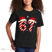 Viral 67 Candy Canes Santa 6-7 Christmas Funny Kids T-Shirt thumb 2