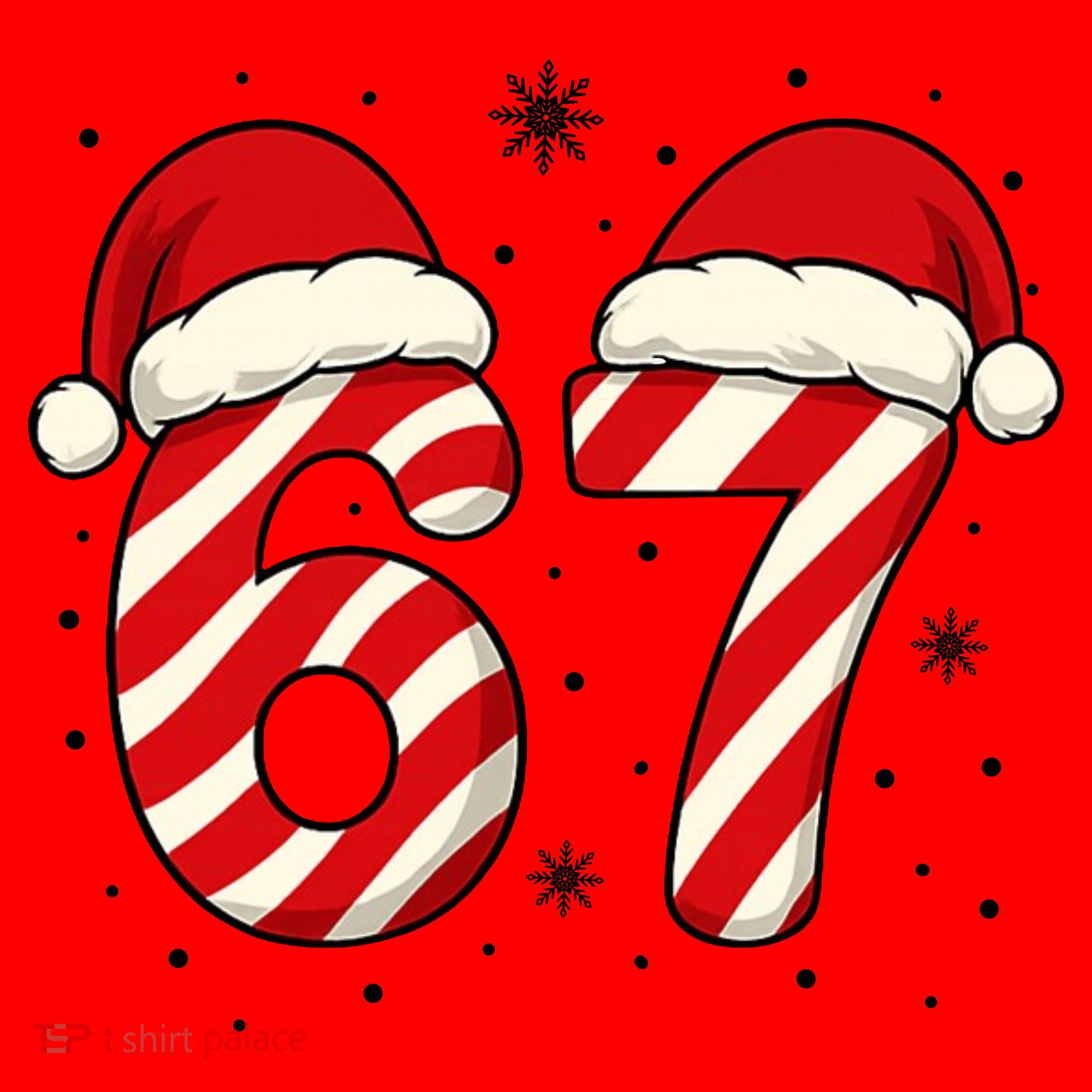Viral 67 Candy Canes Santa 6-7 Christmas Funny Santa Hat