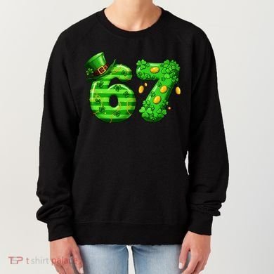 Viral 67 St Patrick's Day 6-7 Meme Irish Women's Sweatshirt