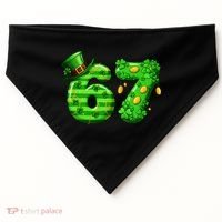 Viral 67 St Patrick's Day 6-7 Meme Irish USA-Made Doggie Bandana thumb 0