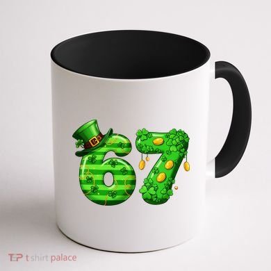 Viral 67 St Patrick's Day 6-7 Meme Irish Coffee Mug back