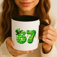 Viral 67 St Patrick's Day 6-7 Meme Irish Coffee Mug thumb 3