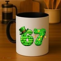 Viral 67 St Patrick's Day 6-7 Meme Irish Coffee Mug thumb 4