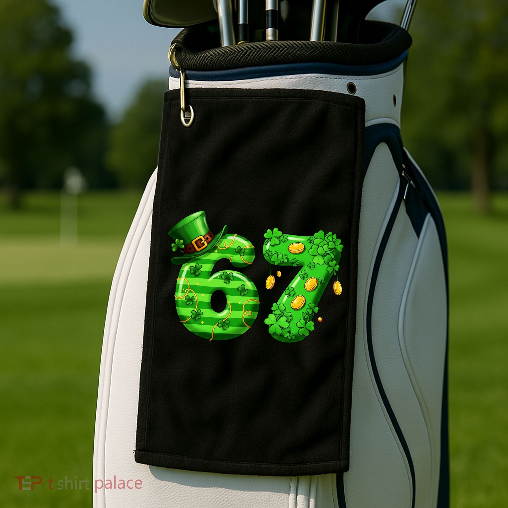 Viral 67 St Patrick's Day 6-7 Meme Irish Golf Towel