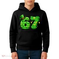 Viral 67 St Patrick's Day 6-7 Meme Irish Kids Hoodie thumb 4