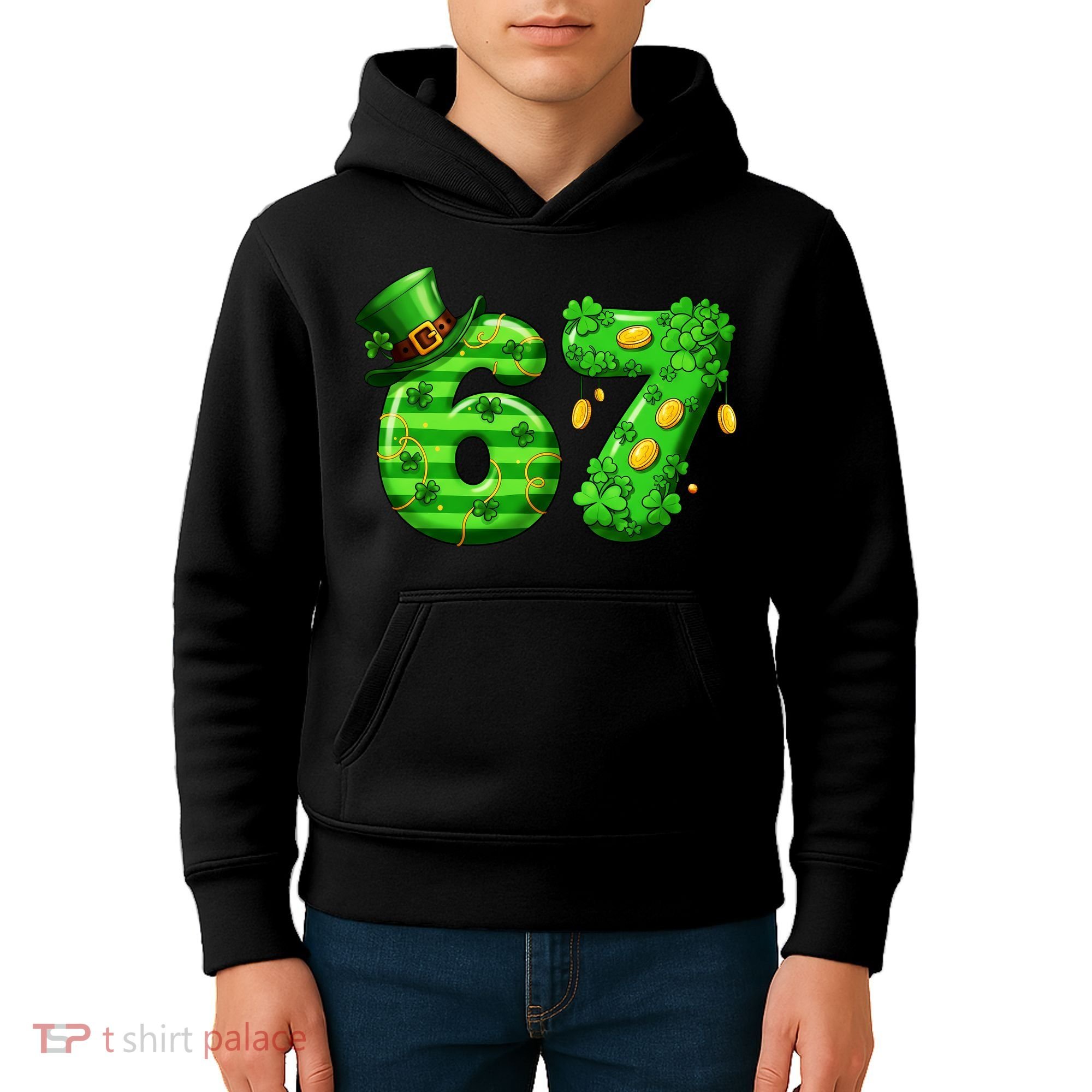 Viral 67 St Patrick's Day 6-7 Meme Irish Kids Hoodie