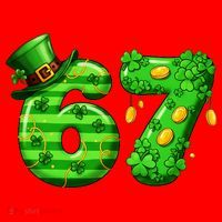 Viral 67 St Patrick's Day 6-7 Meme Irish Santa Hat thumb 1