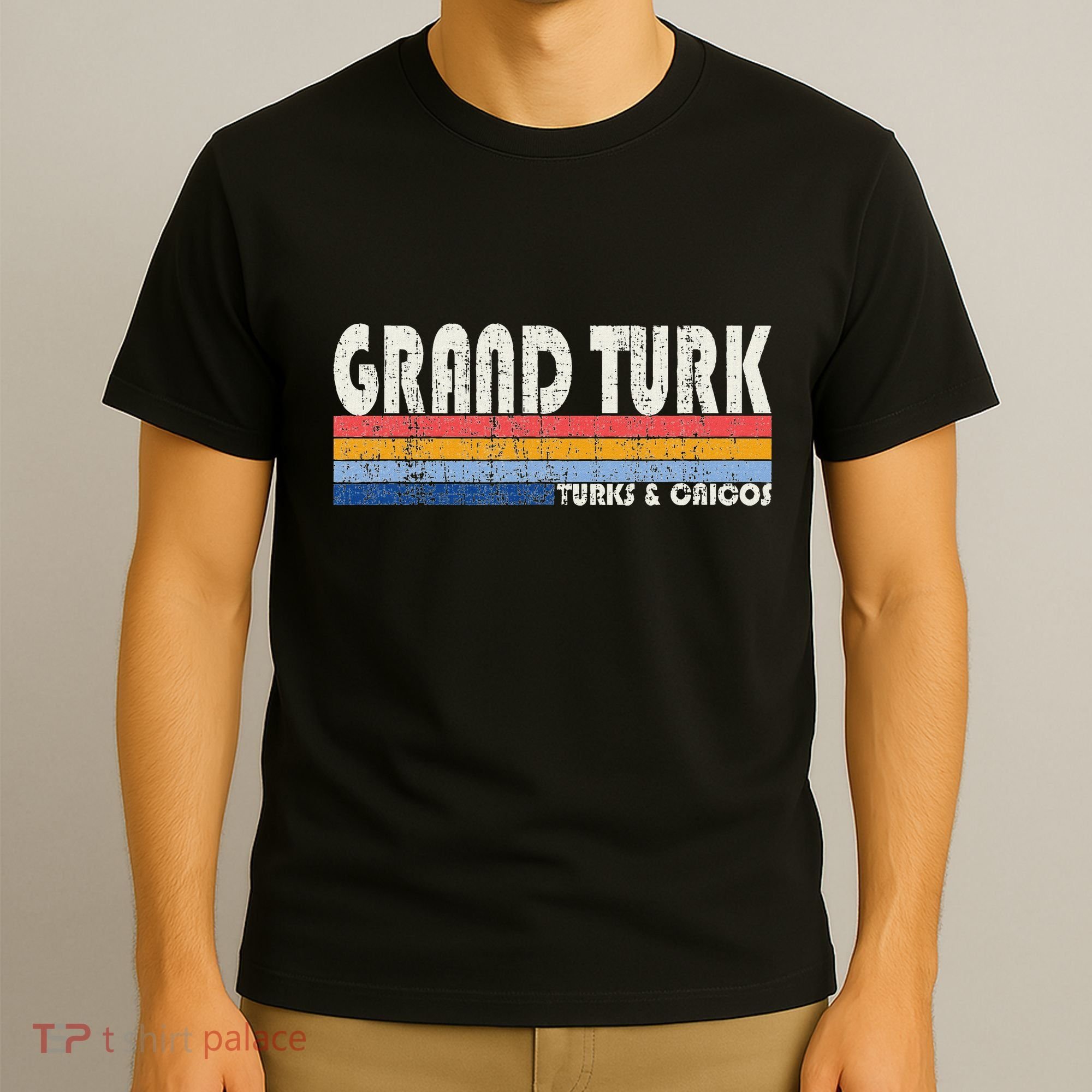 Vintage 70s 80s Style Grand Turk Turks And Caicos Isl T-Shirt
