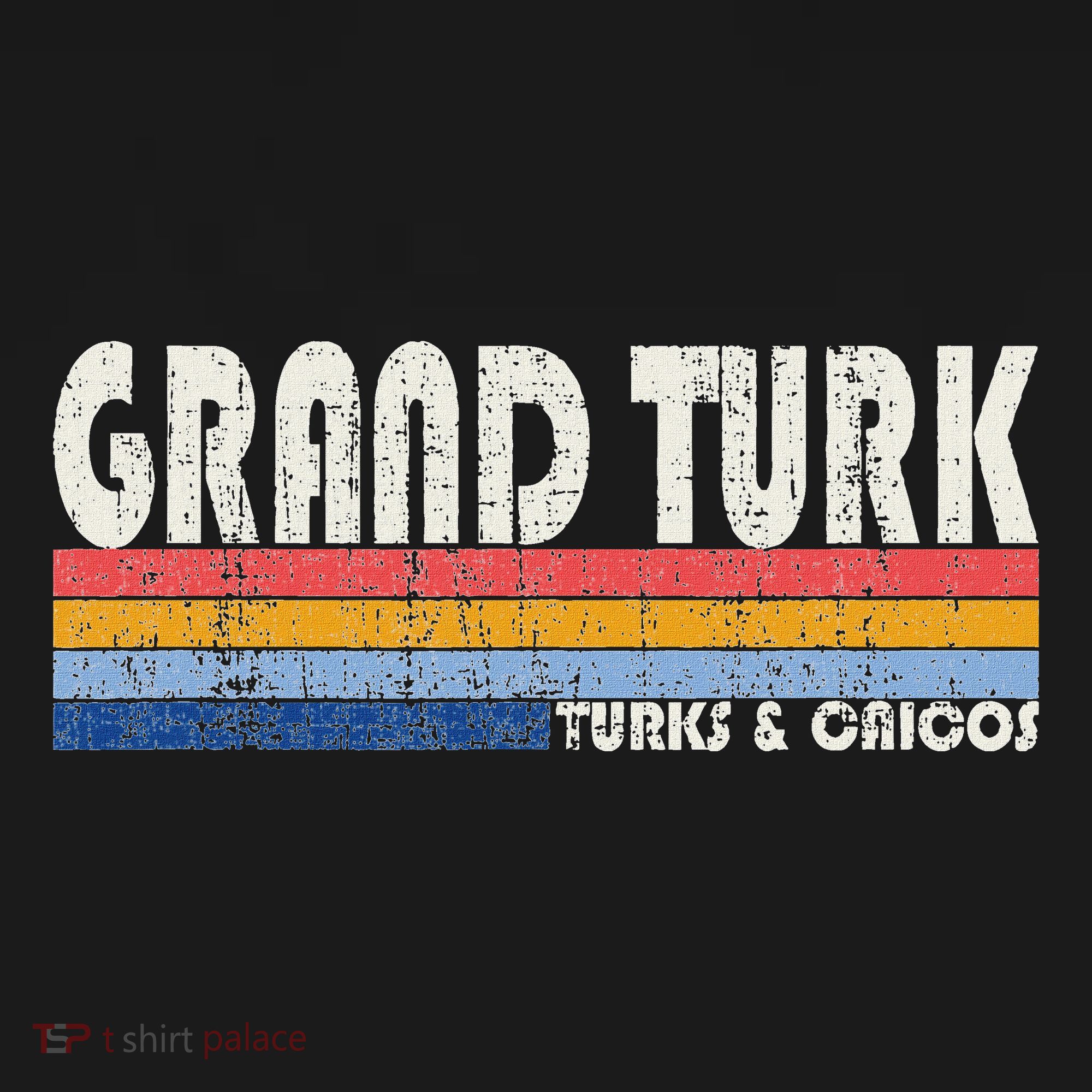 Vintage 70s 80s Style Grand Turk Turks And Caicos Isl T-Shirt