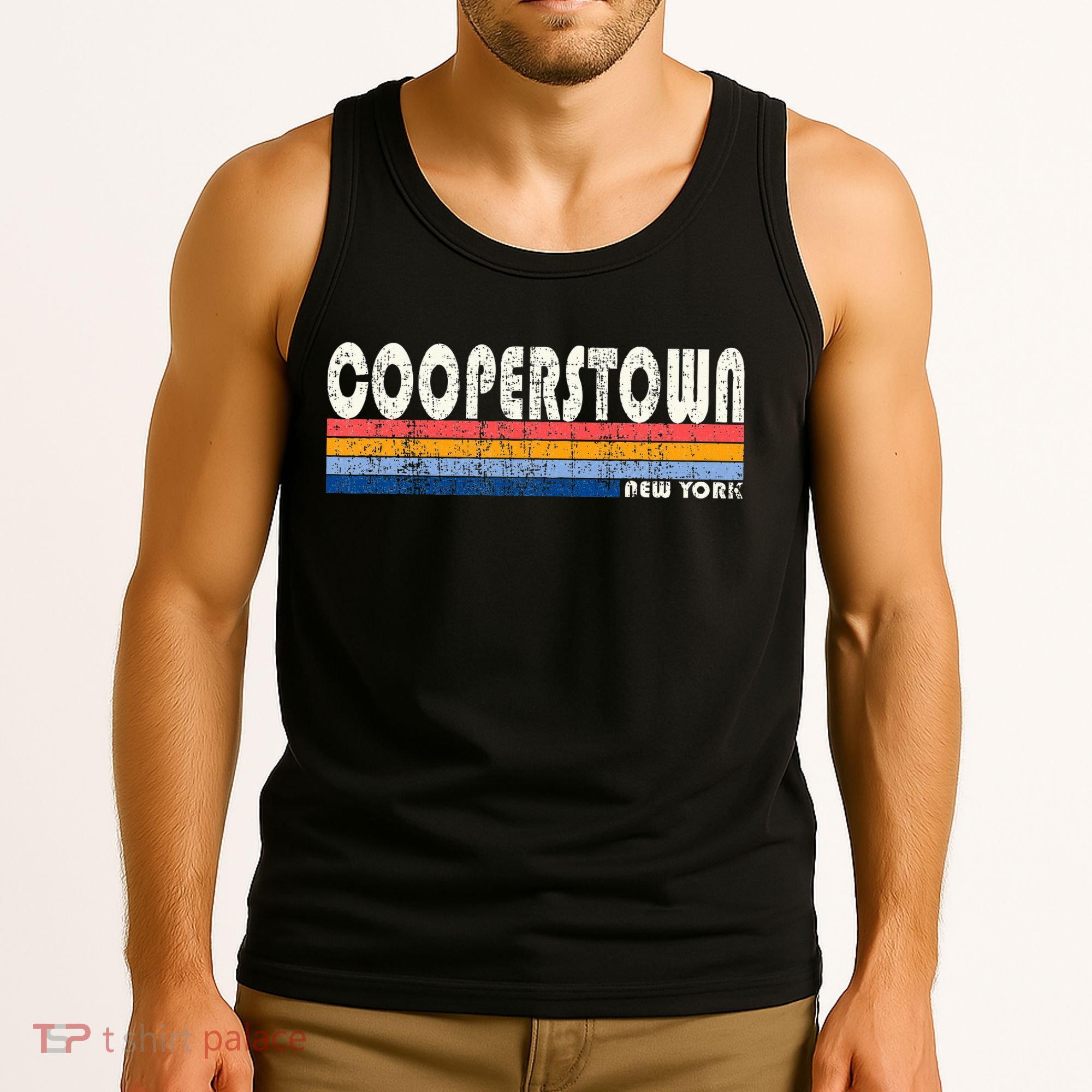 Vintage 70s 80s Style Cooperstown Tank Top