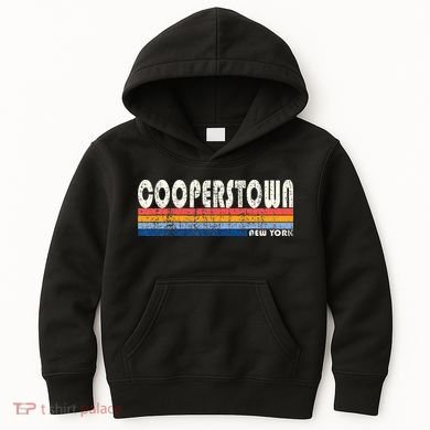 Vintage 70s 80s Style Cooperstown Kids Hoodie