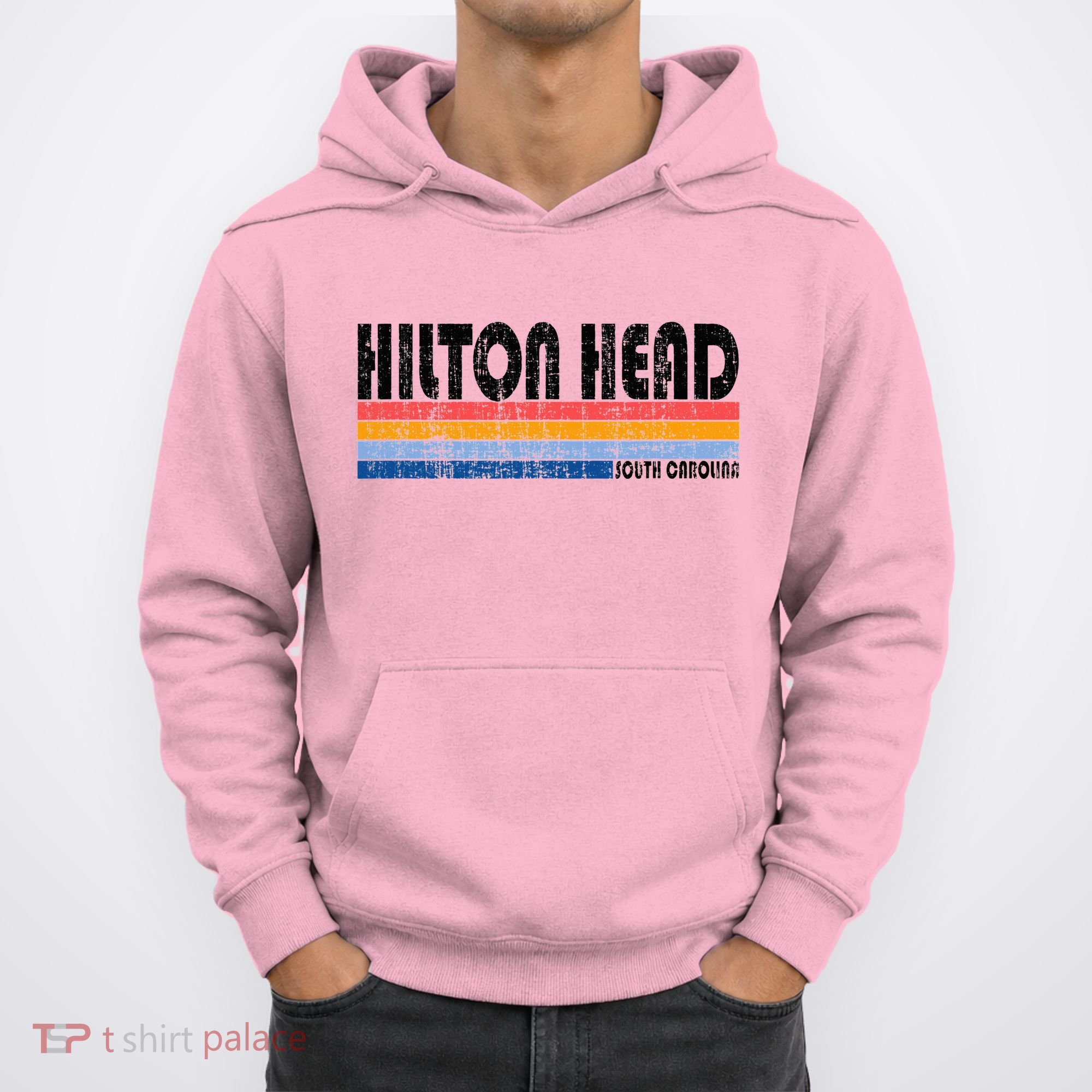Vintage 70s 80s Style Hilton Head South Carolina Hoodie