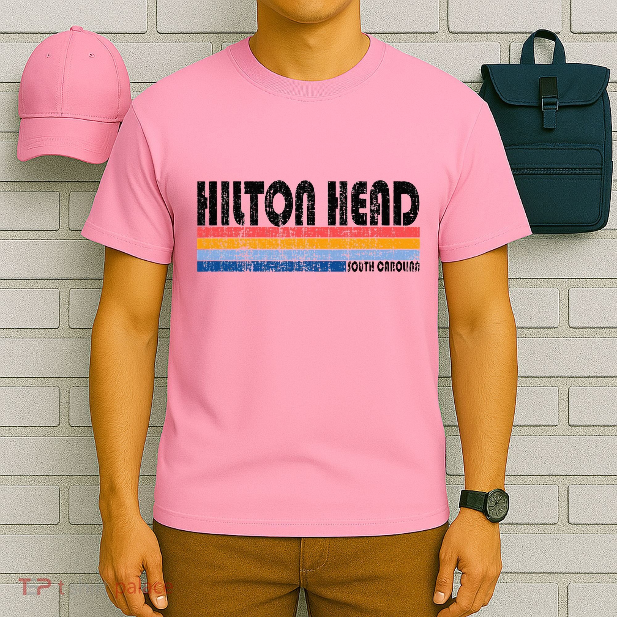 Vintage 70s 80s Style Hilton Head South Carolina T-Shirt