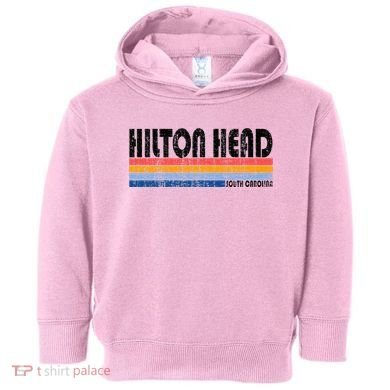 Vintage 70s 80s Style Hilton Head South Carolina Toddler Hoodie
