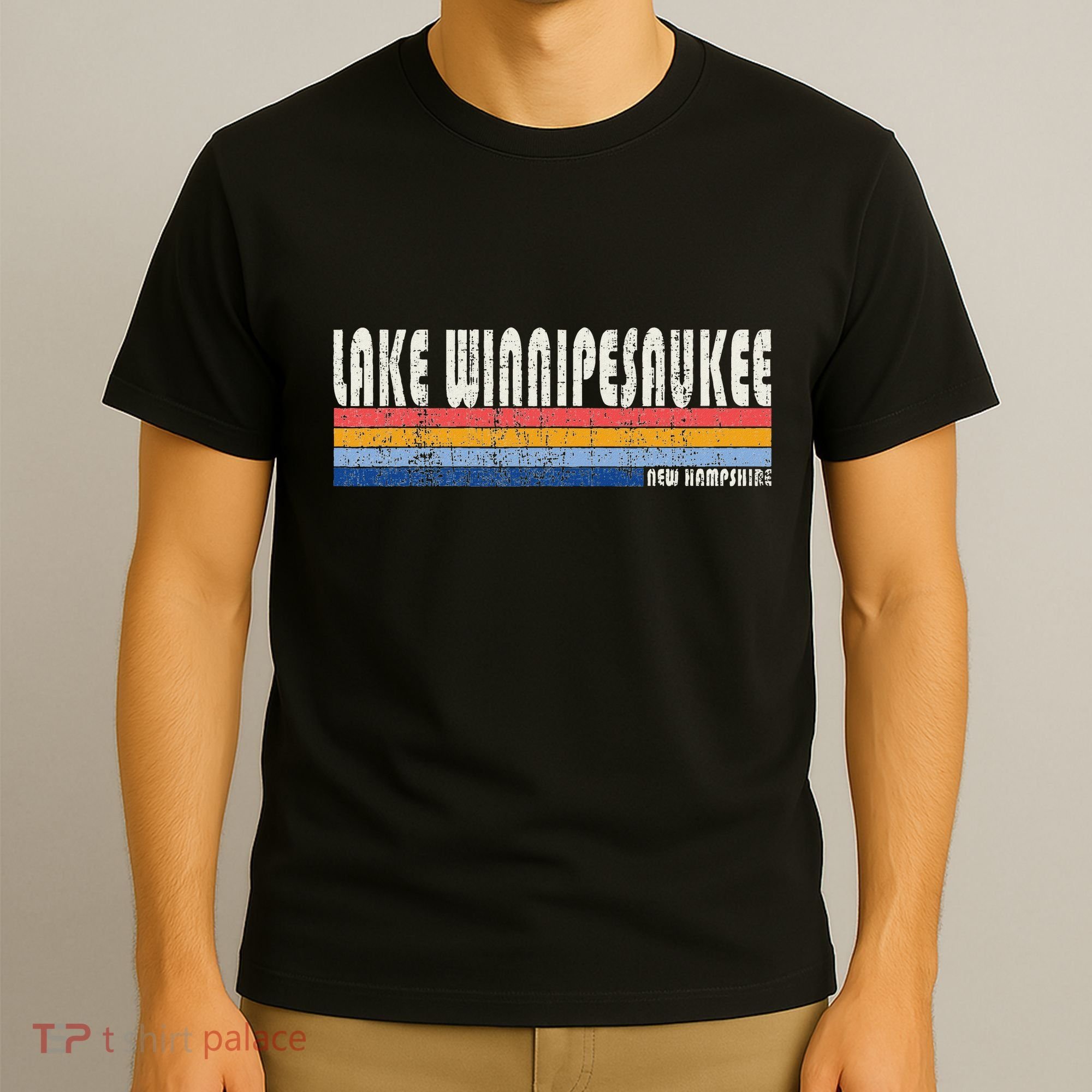 Vintage 70s 80s Style Lake Winnipesaukee Nh T-Shirt