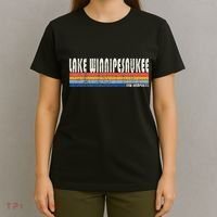 Vintage 70s 80s Style Lake Winnipesaukee Nh T-Shirt thumb 4
