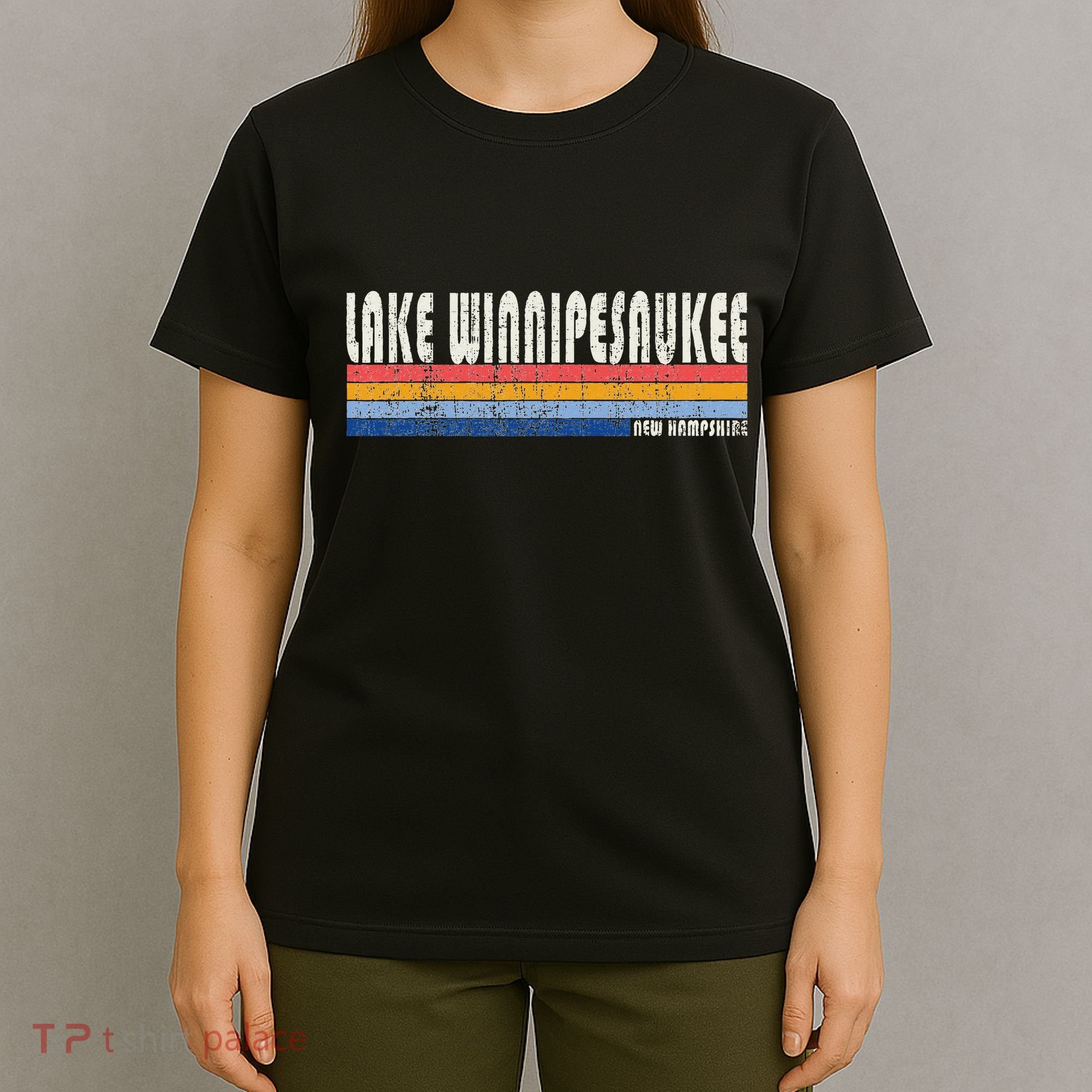 Vintage 70s 80s Style Lake Winnipesaukee Nh T-Shirt