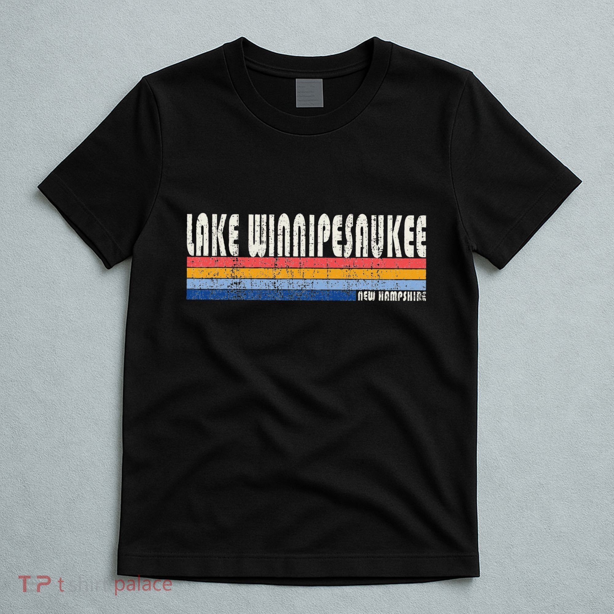 Vintage 70s 80s Style Lake Winnipesaukee Nh T-Shirt