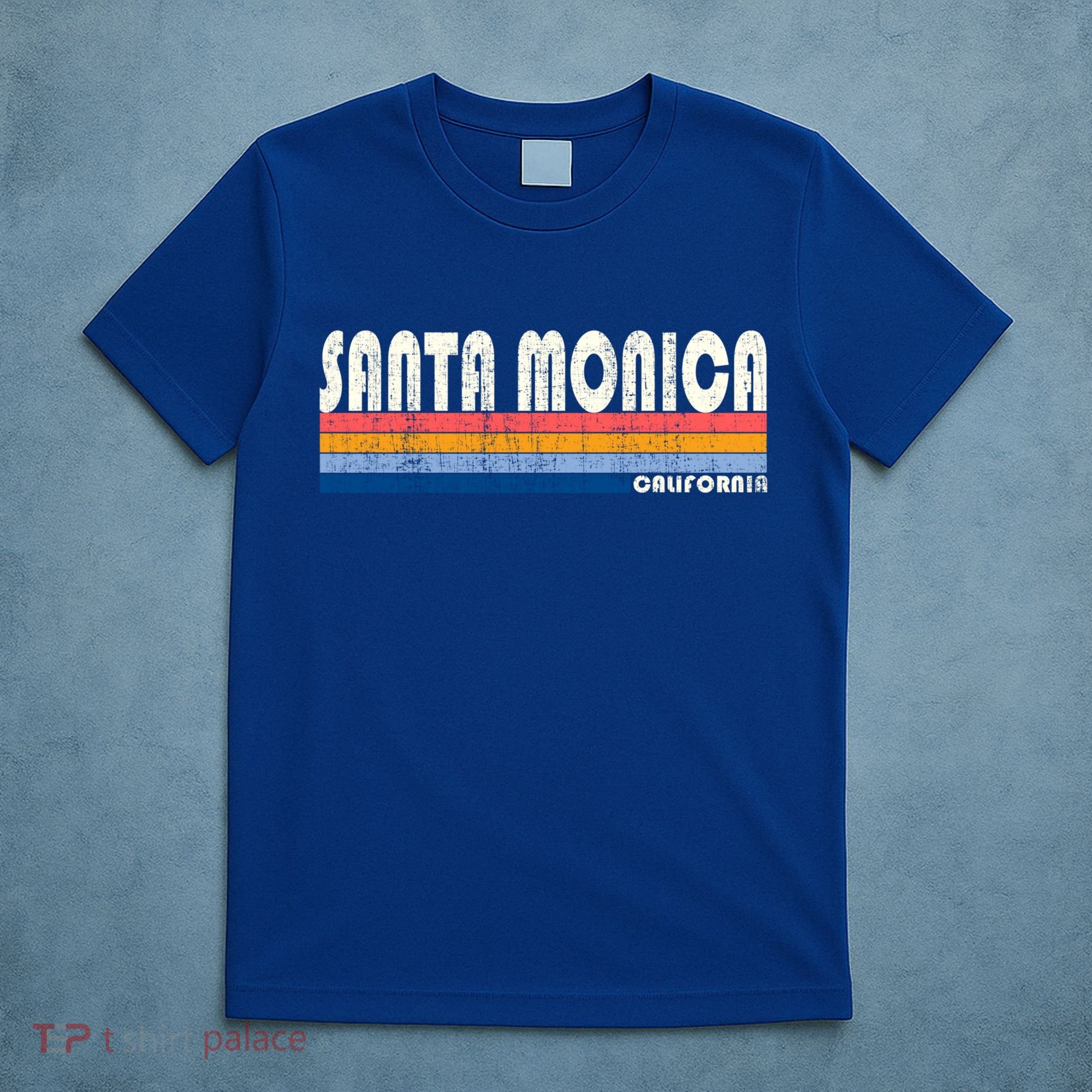 Vintage 70s 80s Style Santa Monica Ca Funny Gift T-Shirt
