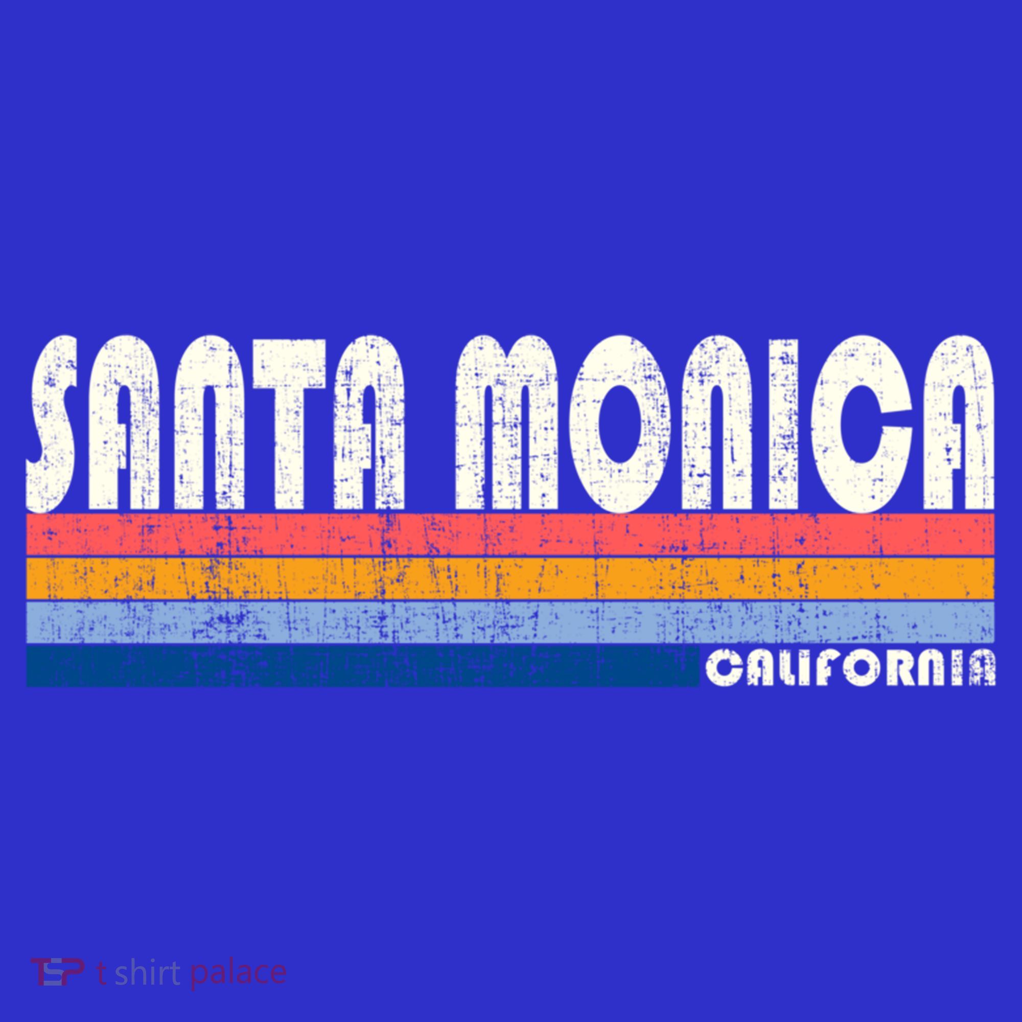 Vintage 70s 80s Style Santa Monica Ca Funny Gift T-Shirt