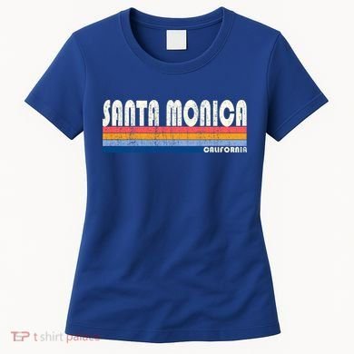 Vintage 70s 80s Style Santa Monica Ca Funny Gift Women's T-Shirt