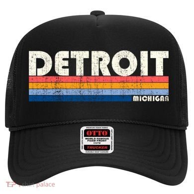 Vintage 70s 80s Style Detroit Mi Great Gift Hat