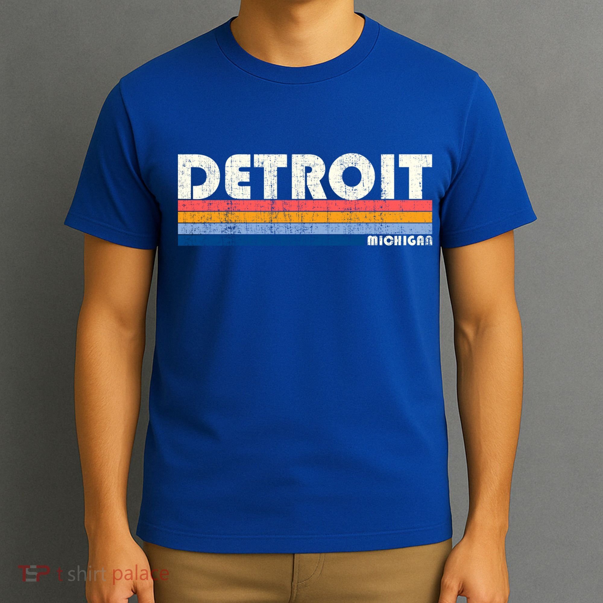 Vintage 70s 80s Style Detroit Mi Great Gift T-Shirt