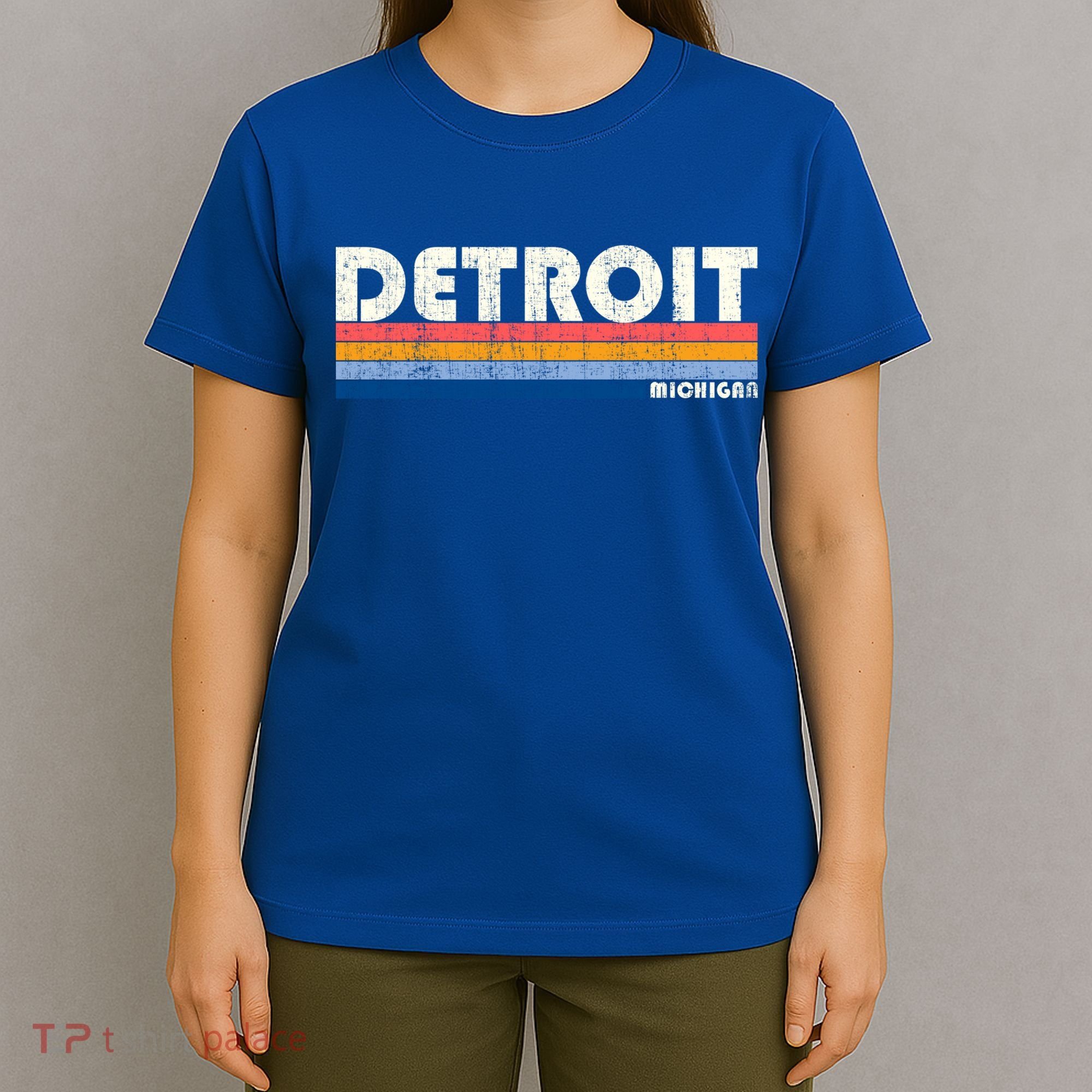 Vintage 70s 80s Style Detroit Mi Great Gift T-Shirt