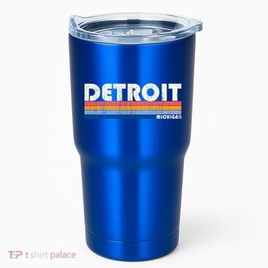 Vintage 70s 80s Style Detroit Mi Great Gift Tumbler