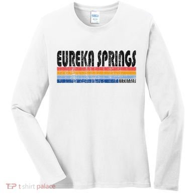 Vintage 70s 80s Style Eureka Springs Arkansas Women's Long Sleeve Shirt