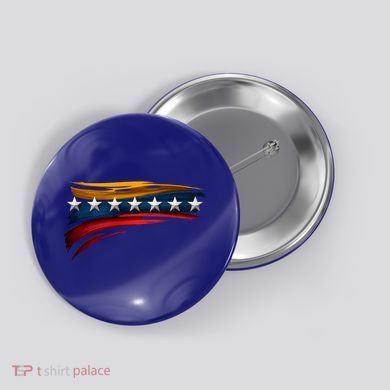 Venezuela 7 Big Stars Flag Minimalist Button
