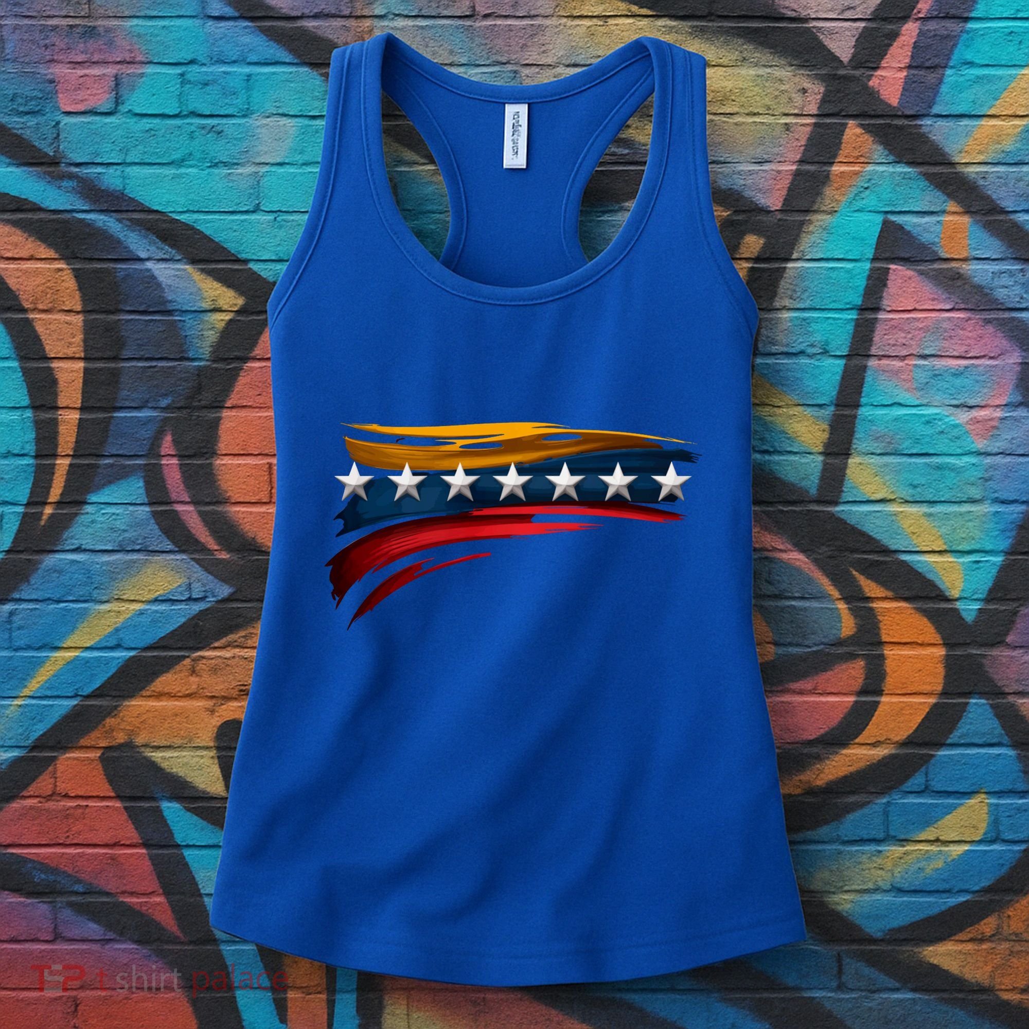 Venezuela 7 Big Stars Flag Minimalist Women's Tank Top