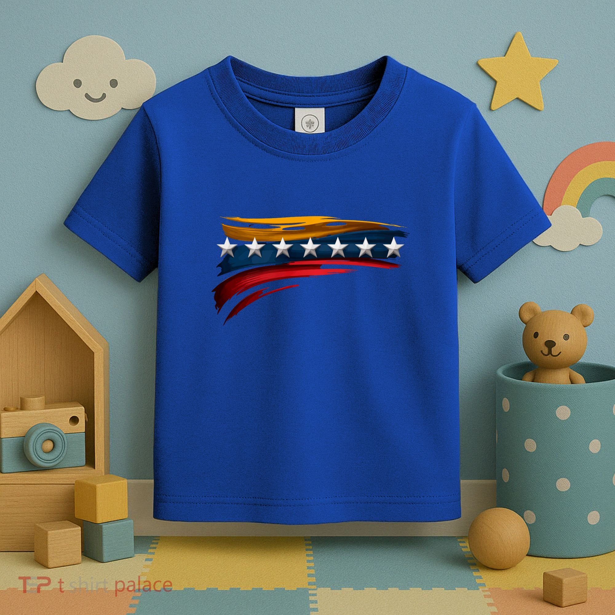 Venezuela 7 Big Stars Flag Minimalist Toddler T-Shirt