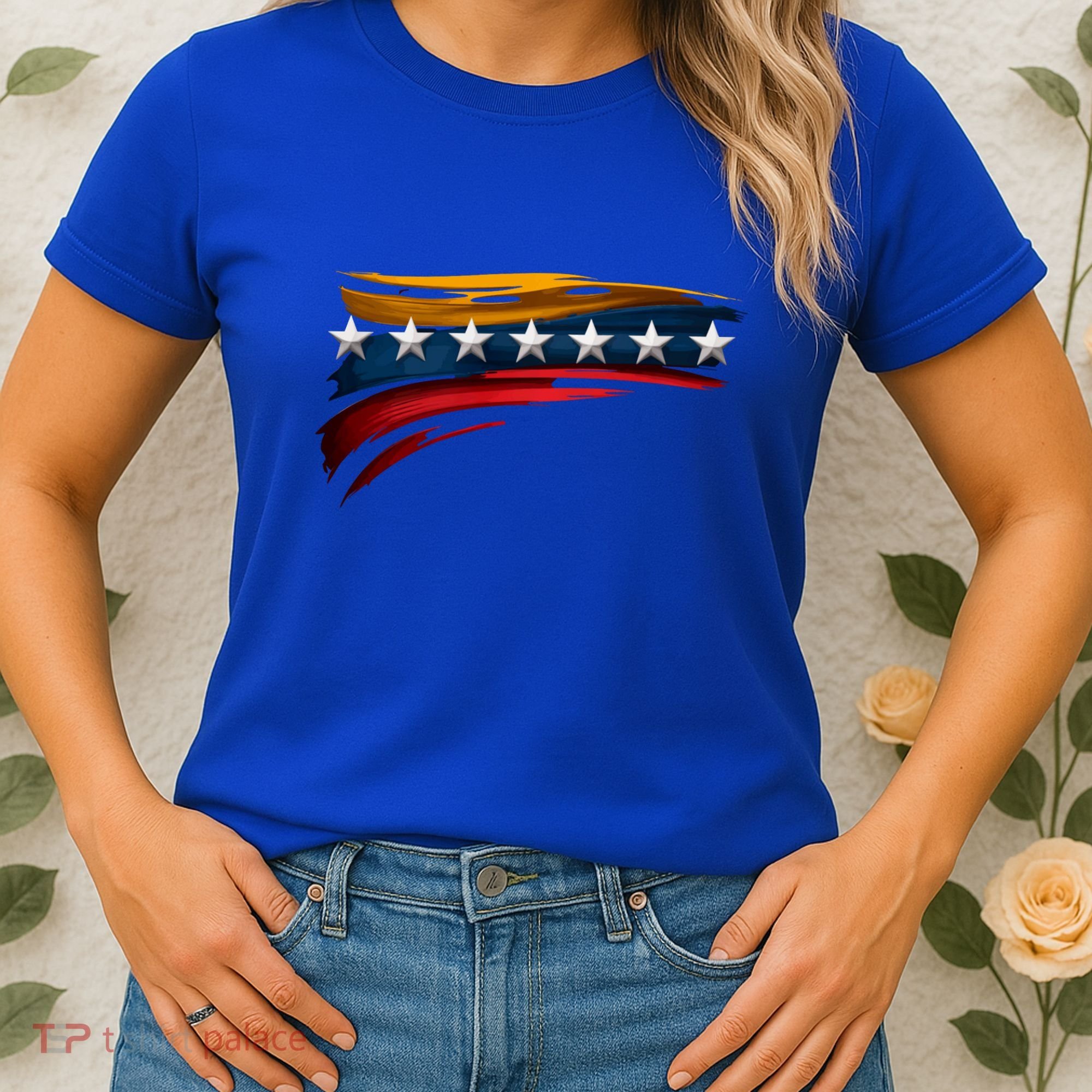 Venezuela 7 Big Stars Flag Minimalist Women's T-Shirt