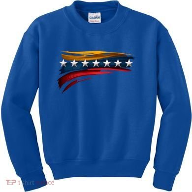 Venezuela 7 Big Stars Flag Minimalist Kids Sweatshirt