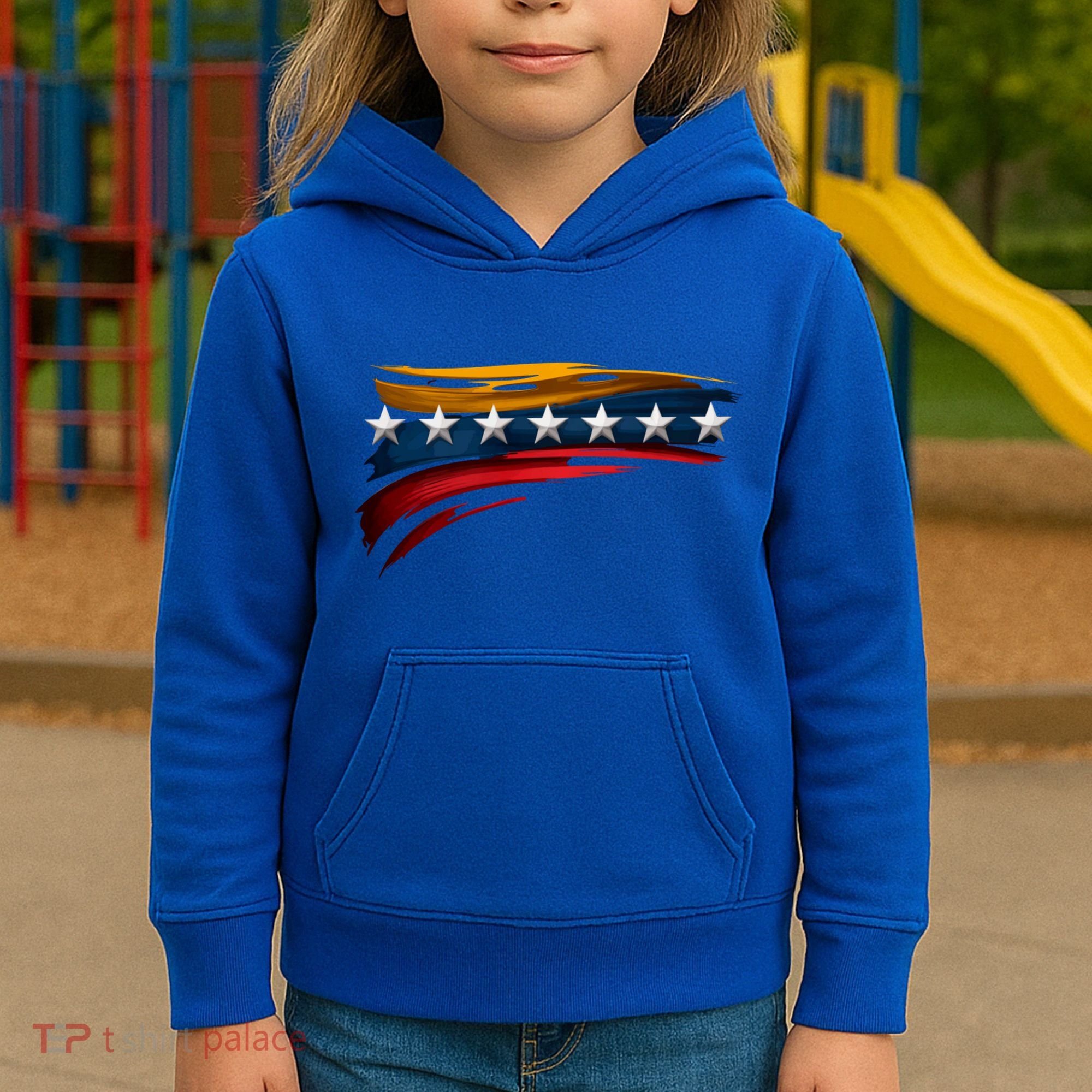 Venezuela 7 Big Stars Flag Minimalist Kids Hoodie