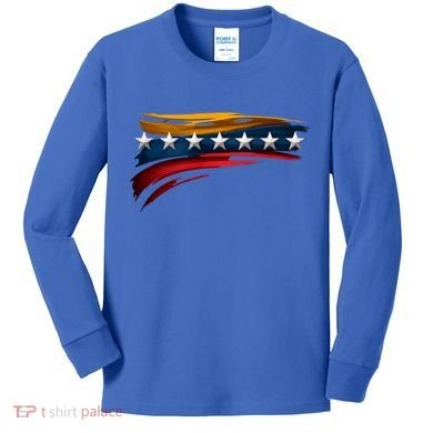 Venezuela 7 Big Stars Flag Minimalist Kids Long Sleeve Shirt