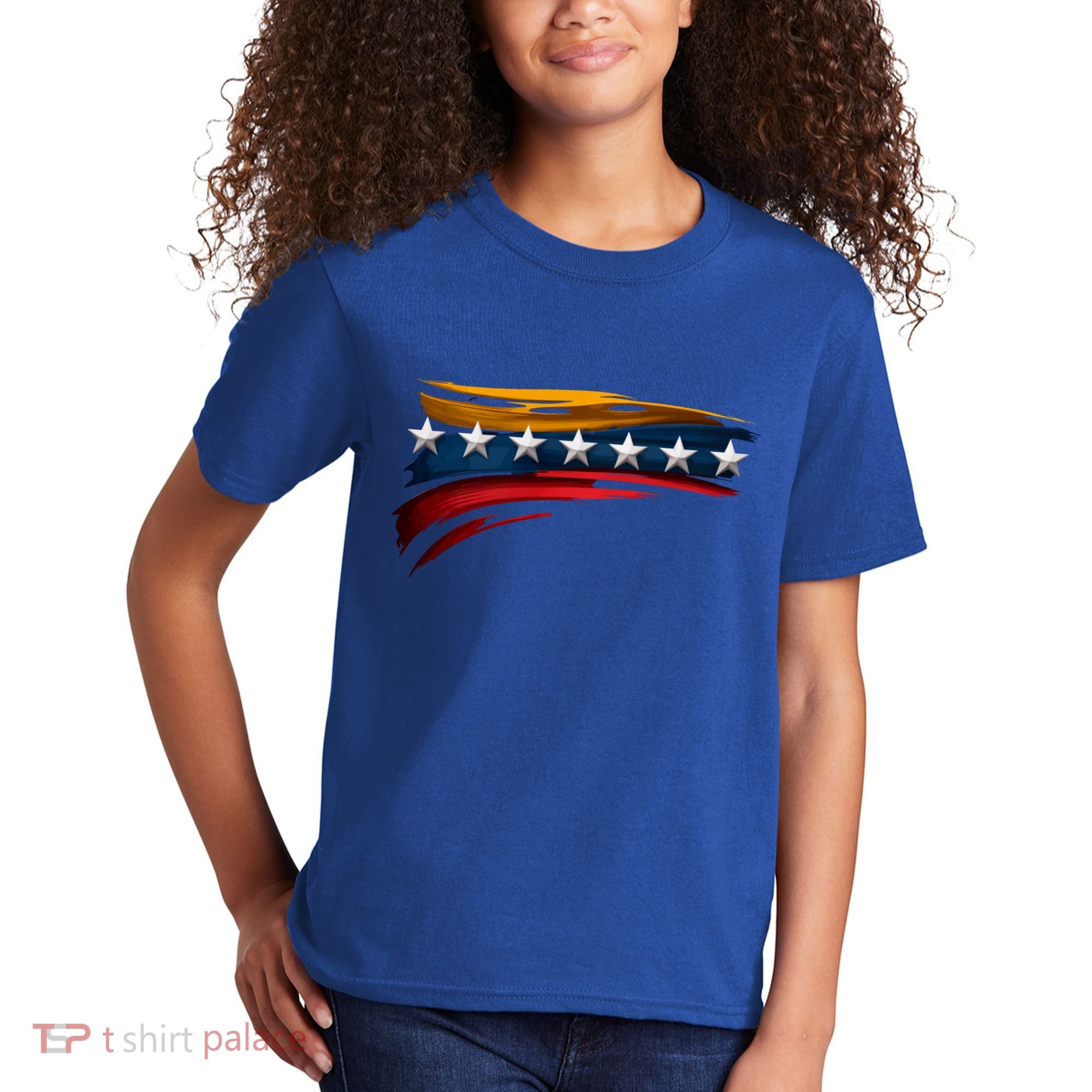 Venezuela 7 Big Stars Flag Minimalist Kids T-Shirt