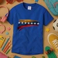 Venezuela 7 Big Stars Flag Minimalist Kids T-Shirt thumb 3