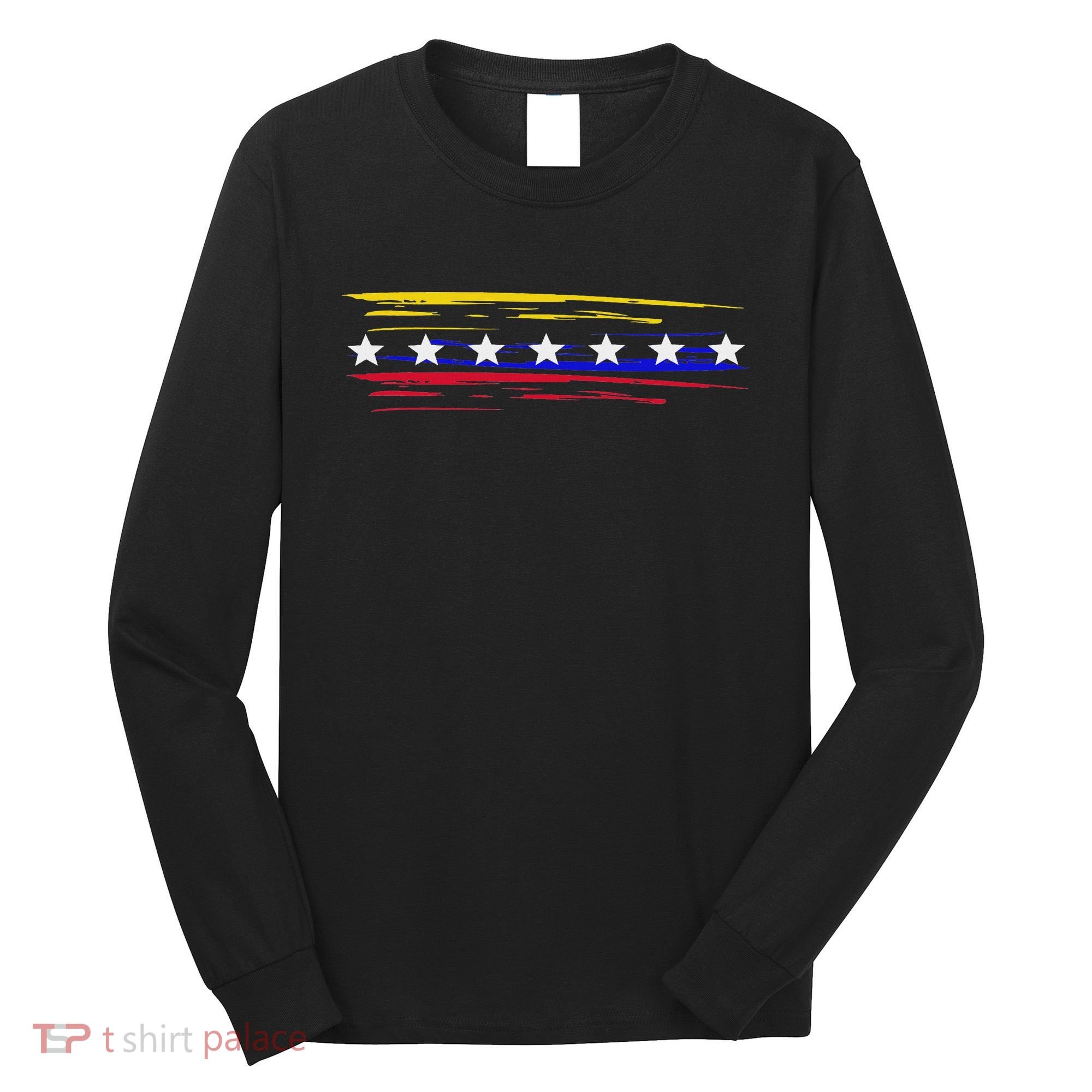 Venezuela 7 Big Stars Flag Minimalist Long Sleeve Shirt