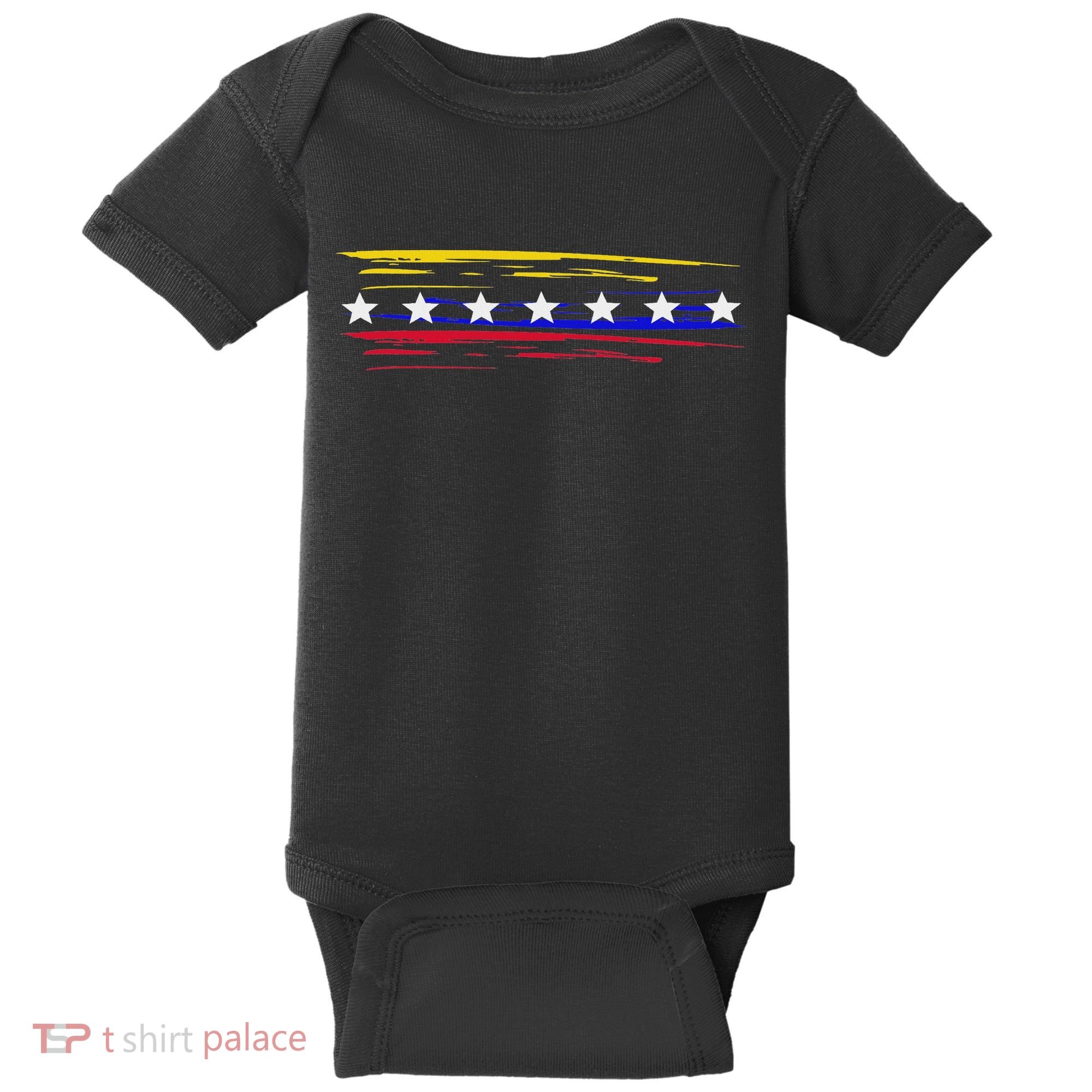 Venezuela 7 Big Stars Flag Minimalist Baby Bodysuit