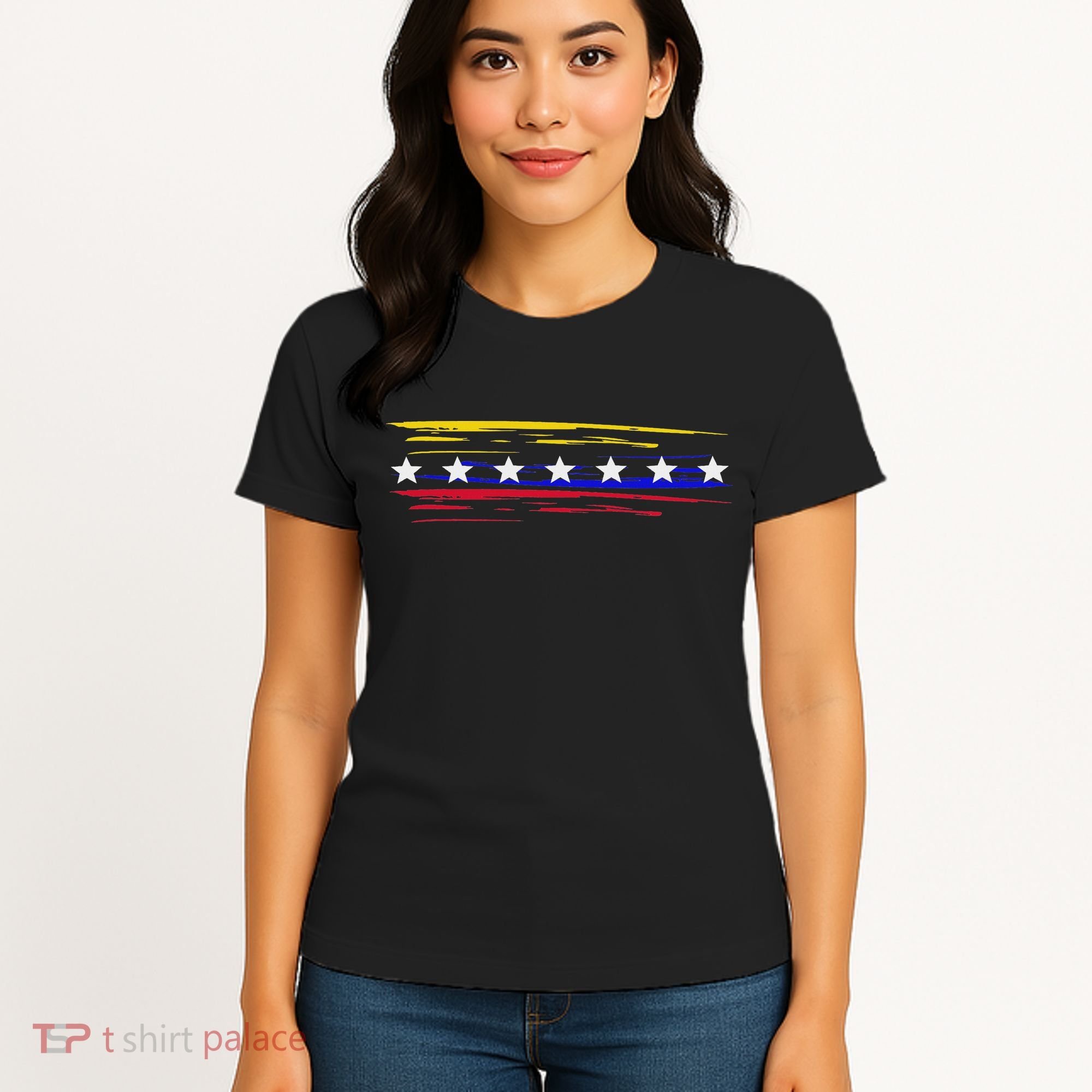 Venezuela 7 Big Stars Flag Minimalist Women's T-Shirt