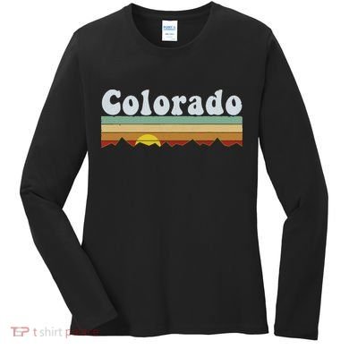 Vintage 70s Retro Colorado Women's Long Sleeve Shirt