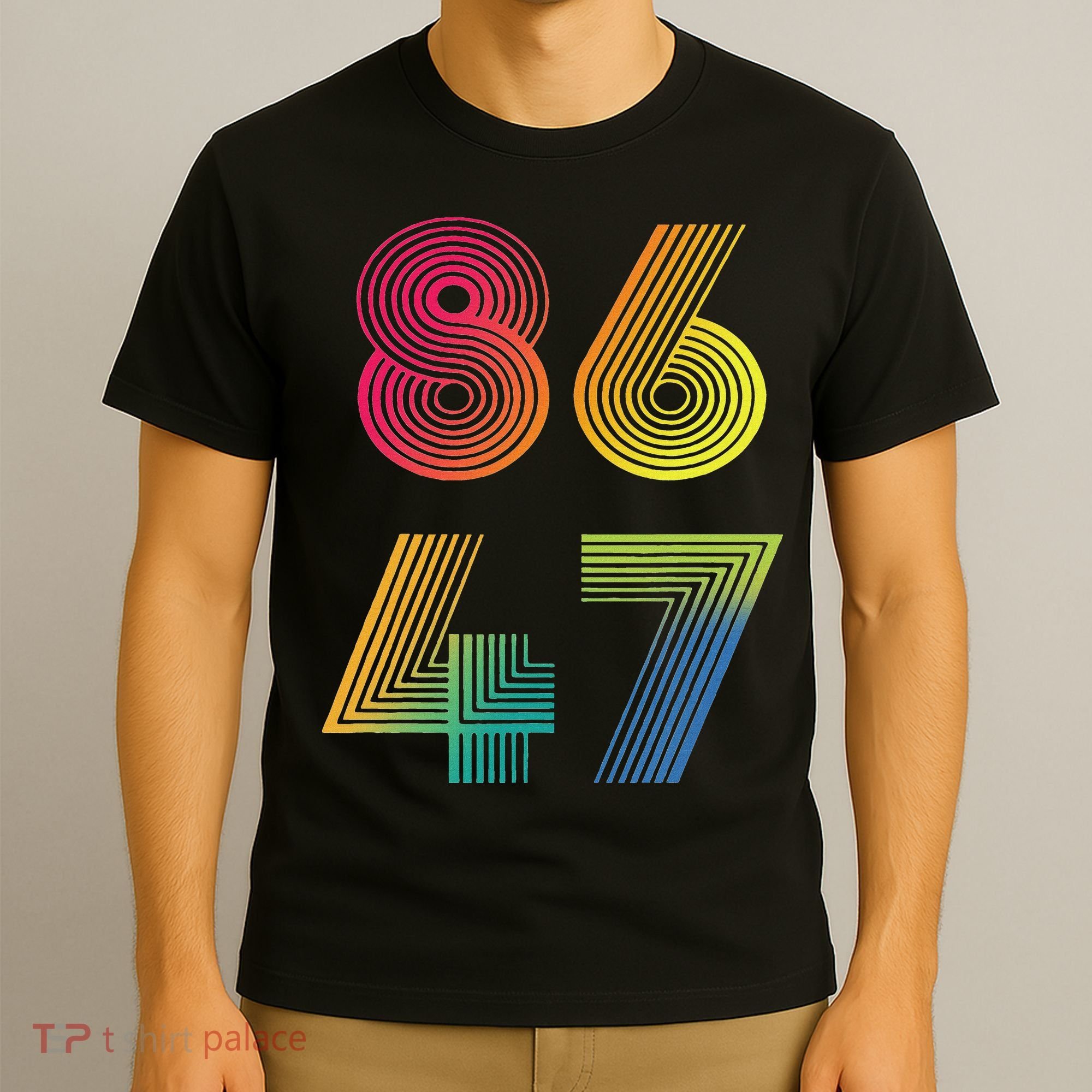 Vintage 86 47 Tie Dye Anti Trump 47 Anti Trump President T-Shirt