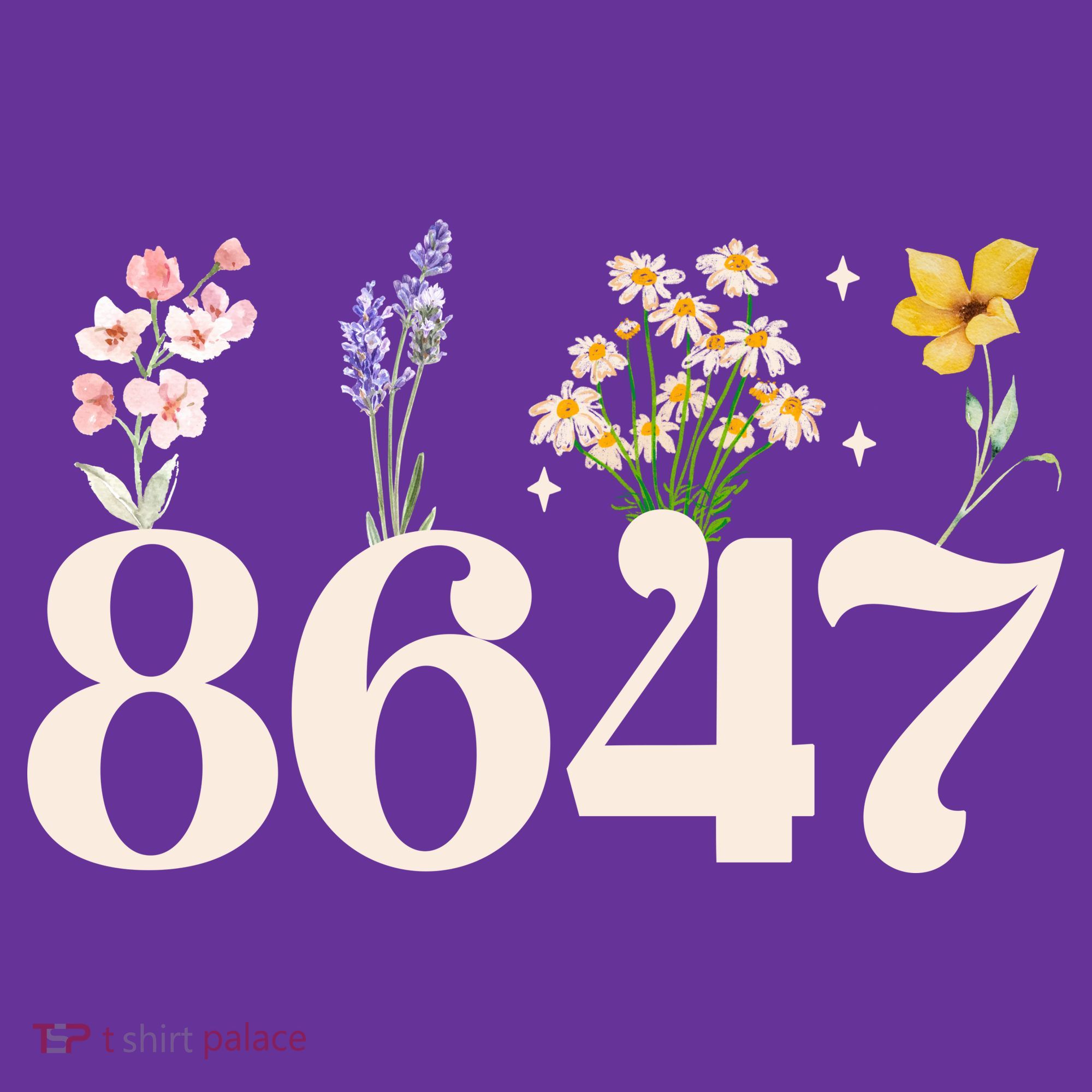 Vintage 86 47 Anti-Trump Flower President T-Shirt